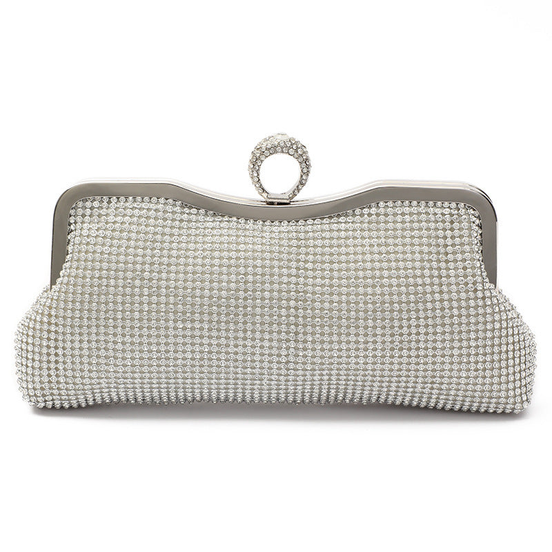 Wholesale Polyester Evening Bag Diamond Clutch